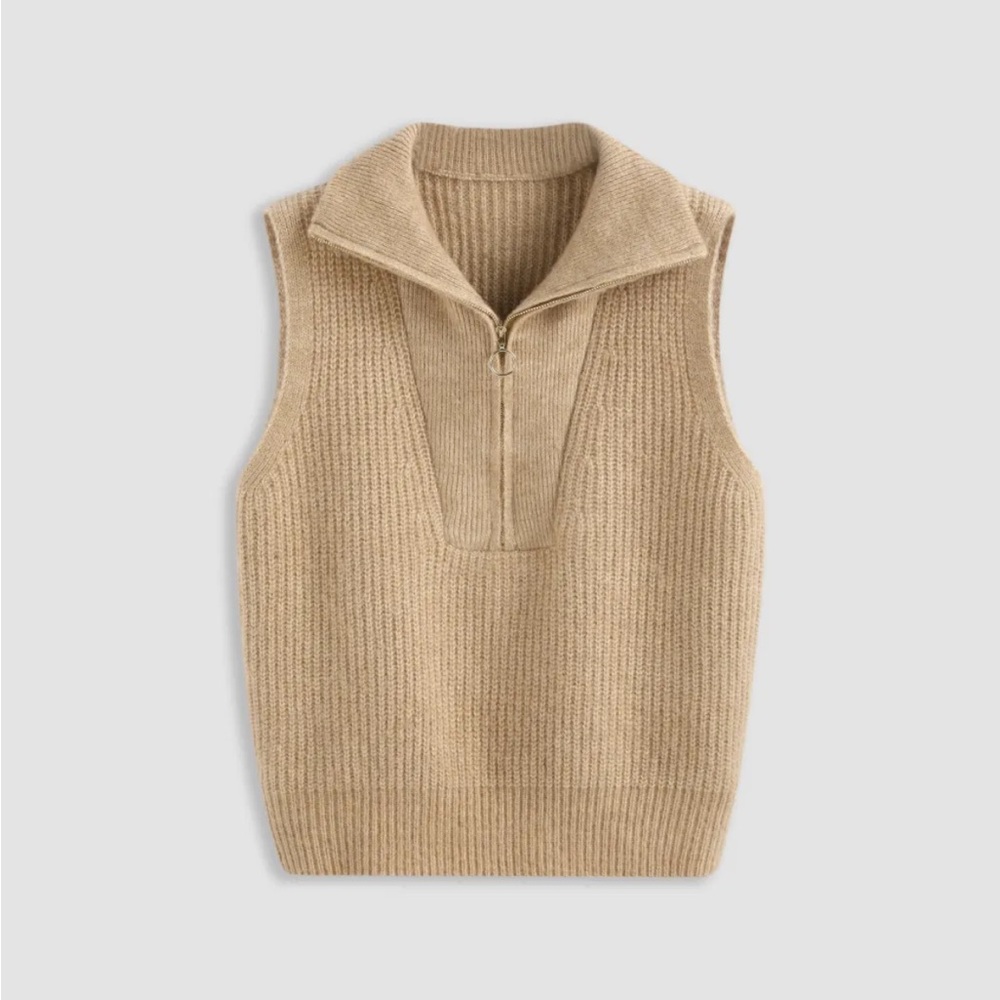 Half-Zip Knit Vest